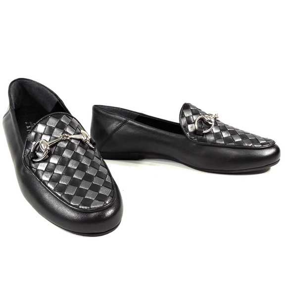 WOMEN'S BLACK LEATHER SUMMER LOAFERS - Picture 2 of 8